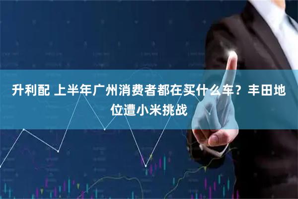升利配 上半年广州消费者都在买什么车？丰田地位遭小米挑战
